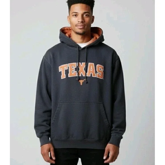 🤘Vintage Y2K Texas Longhorns XXL Hoodie Foot Locker Team Edition Black Orange - Picture 1 of 9